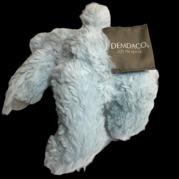 Demdaco Pastel Blue Teddy Bear Plush 8" Stuffed Animal Toy NEW NWT 2018 - Picture 6 of 10